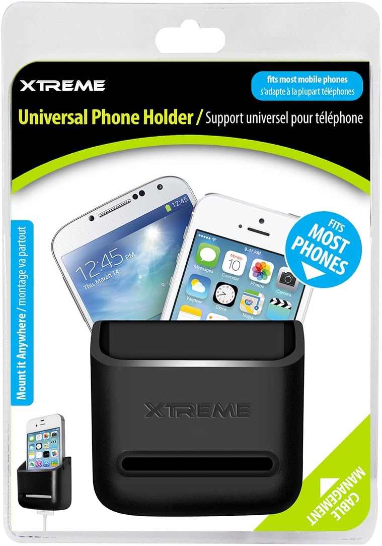 Xtreme Universal Cell Phone Holder - Retail Packaging - Black