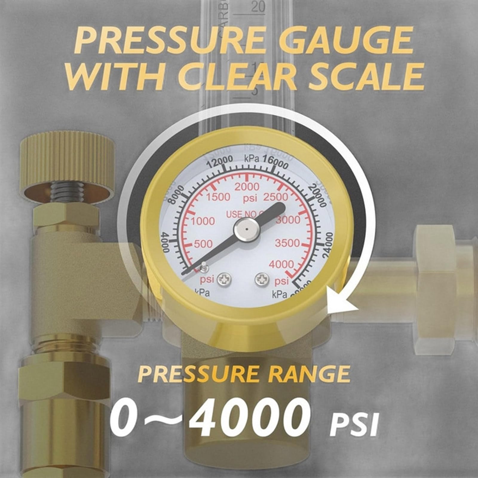 Przemysłowy regulator argonu CO2 z przepływomierzem 60 CFH i regulatorami 4000PSI, akcesoria spawalnicze, miernik przepływu argonu do spawania metodą TIG