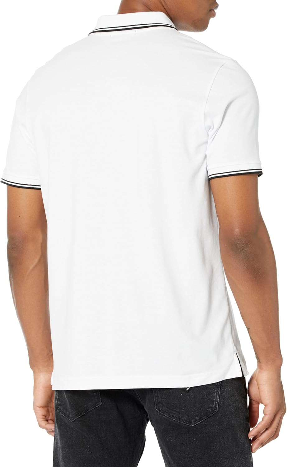 KARL LAGERFELD Paris Men's Sportswear Polo,White,Medium - Image 2