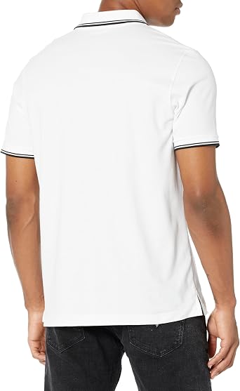 KARL LAGERFELD Paris Men's Sportswear Polo,White,Medium