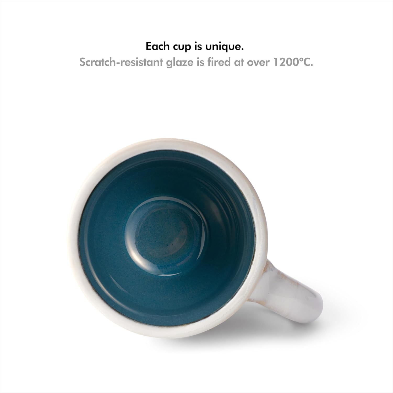 KIVY Espresso & Cappuccino Cups Set of 8 [4 Espresso Cups + 4 Cappuccino Cups] - Including saucers - Blue