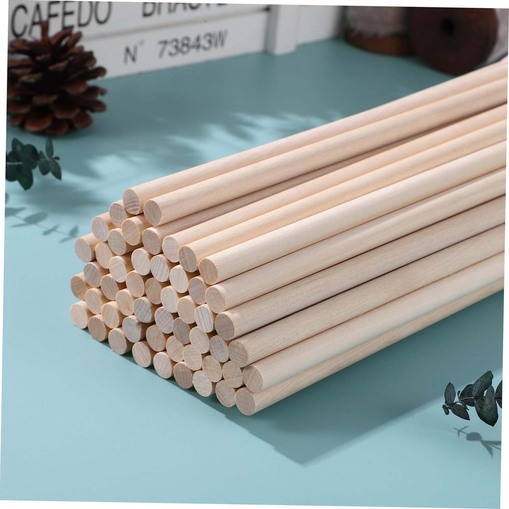 Operitacx 50stücke Holzstangen Runde Dübelstangen Zum Basteln Lange Hartholzstäbe Unbehandelte Holzstäbe Für Handwerk Holzstreifen Für Diy-projekte