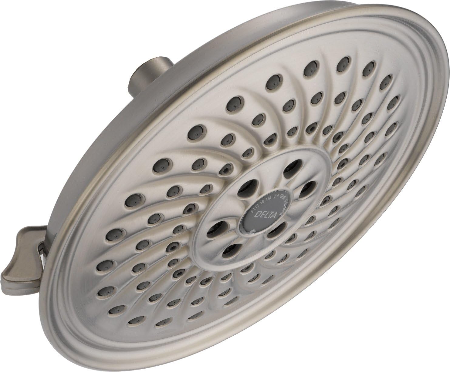 DELTA FAUCET 3-Spray Touch-Clean H2Okinetic Shower Head, Stainless 52687-SS, 8.25 x 3.50 x 8.25 inches