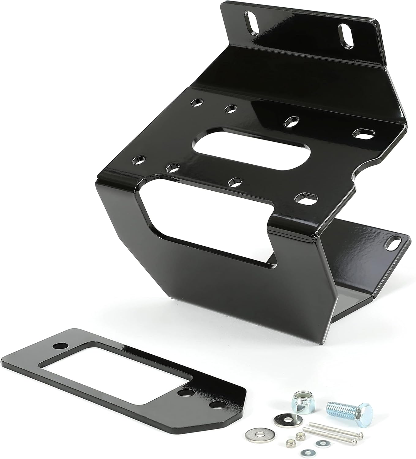 Kojem Winch Mount Compatible with 2016-2025 Honda Pioneer 1000 1000-5 1000-6 Replacement for 101885 UTV Bumper Mounting Plate Bracket Kit