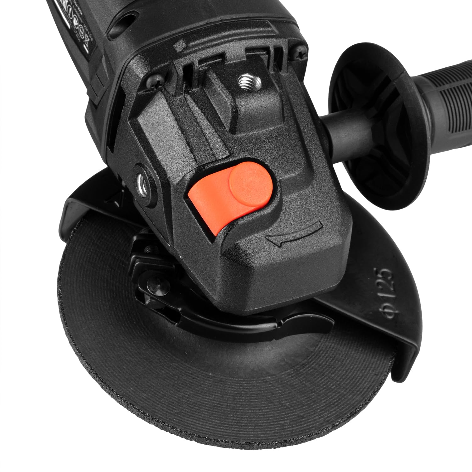 Amoladora Angular Inalámbrica DGA-201M 20V con Batería 4Ah y Cargador - Radial 125 mm 10.000 rpm M14 con Protector de Ajuste Rápido para Corte, Desbaste, Lijado y Eliminación de Óxido - por Dnipro-M
