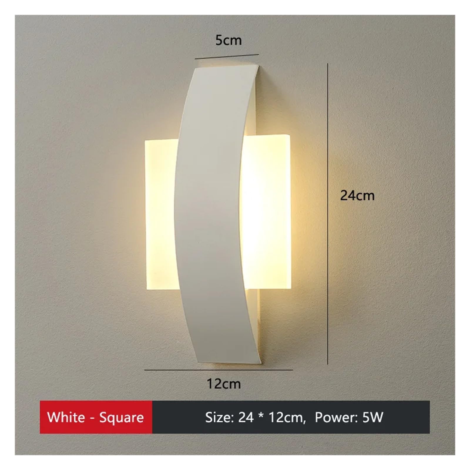 Lampada da parete moderna semplice a LED Soggiorno Camera da letto Lampada da parete sul comodino Illuminazione per scale per interni Apparecchio decorativo per la casa rotondo/quadrato, Lampadar
