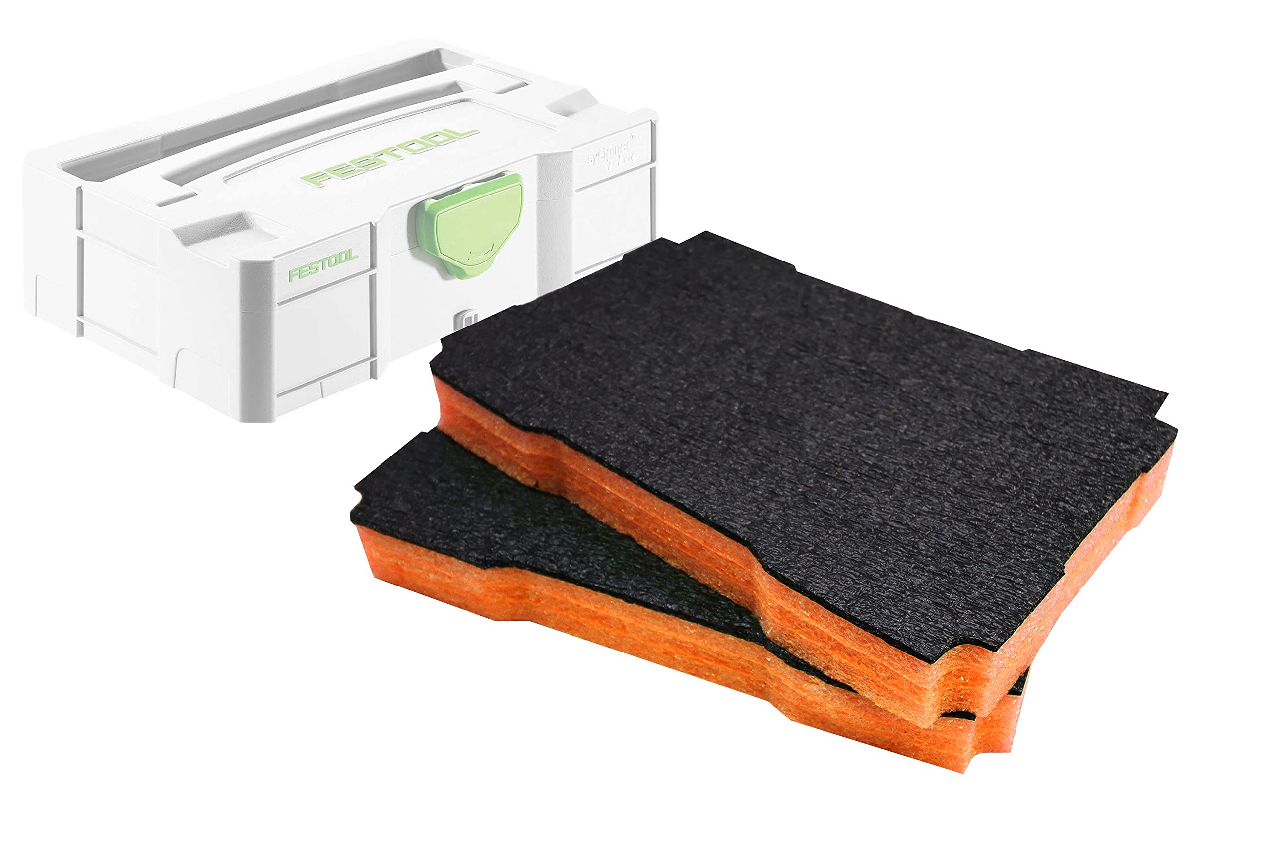 Shadow Foam MINI Systainer Inserts – For Festool Mini T-LOC 1 & 3 Systainers [Orange 30mm Twin Pack] Easy Peel Foam Inserts for Festool, Panasonic & TANOS | Power Tool Storage & Toolbox Organisation