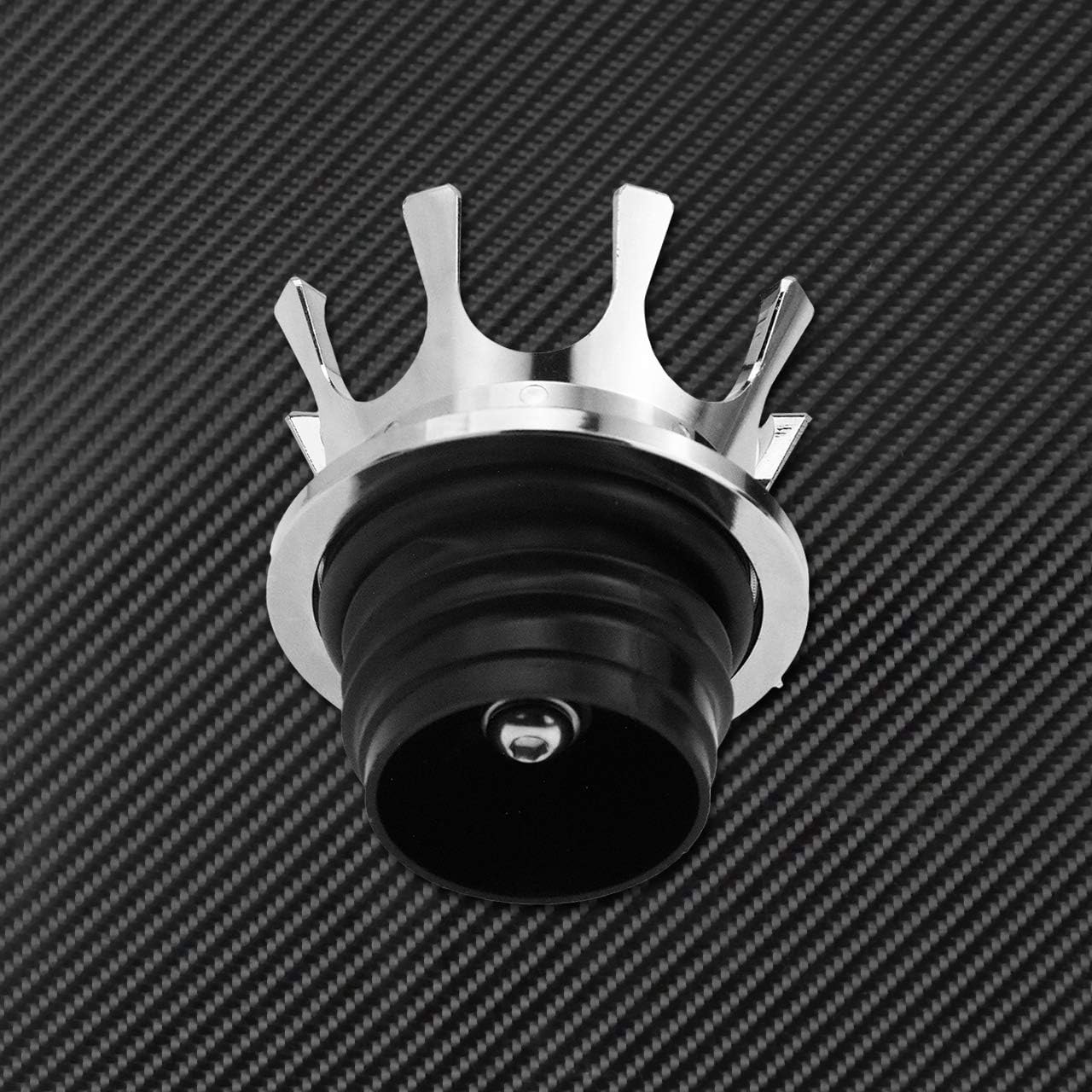 Motorcycle King Crown Gas Cap Vented Fuel Tank Cover Right-hand Thread Aluminum Oil Cap Fit for Harley Dyna Softail Touring Road King Sportster XL 883 1200 Chrome
