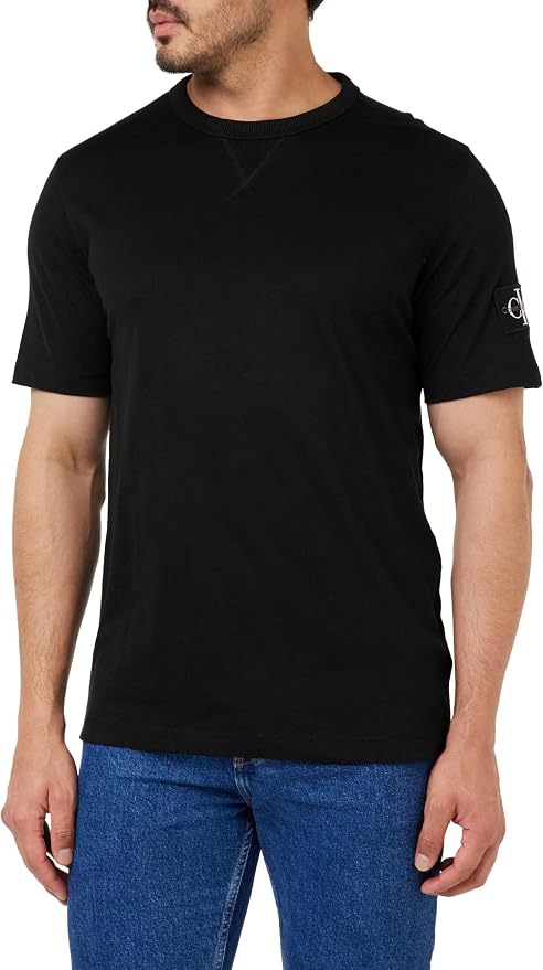 Camiseta Calvin Klein de Manga Corta con Logotipo Tipo Etiqueta para Hombre