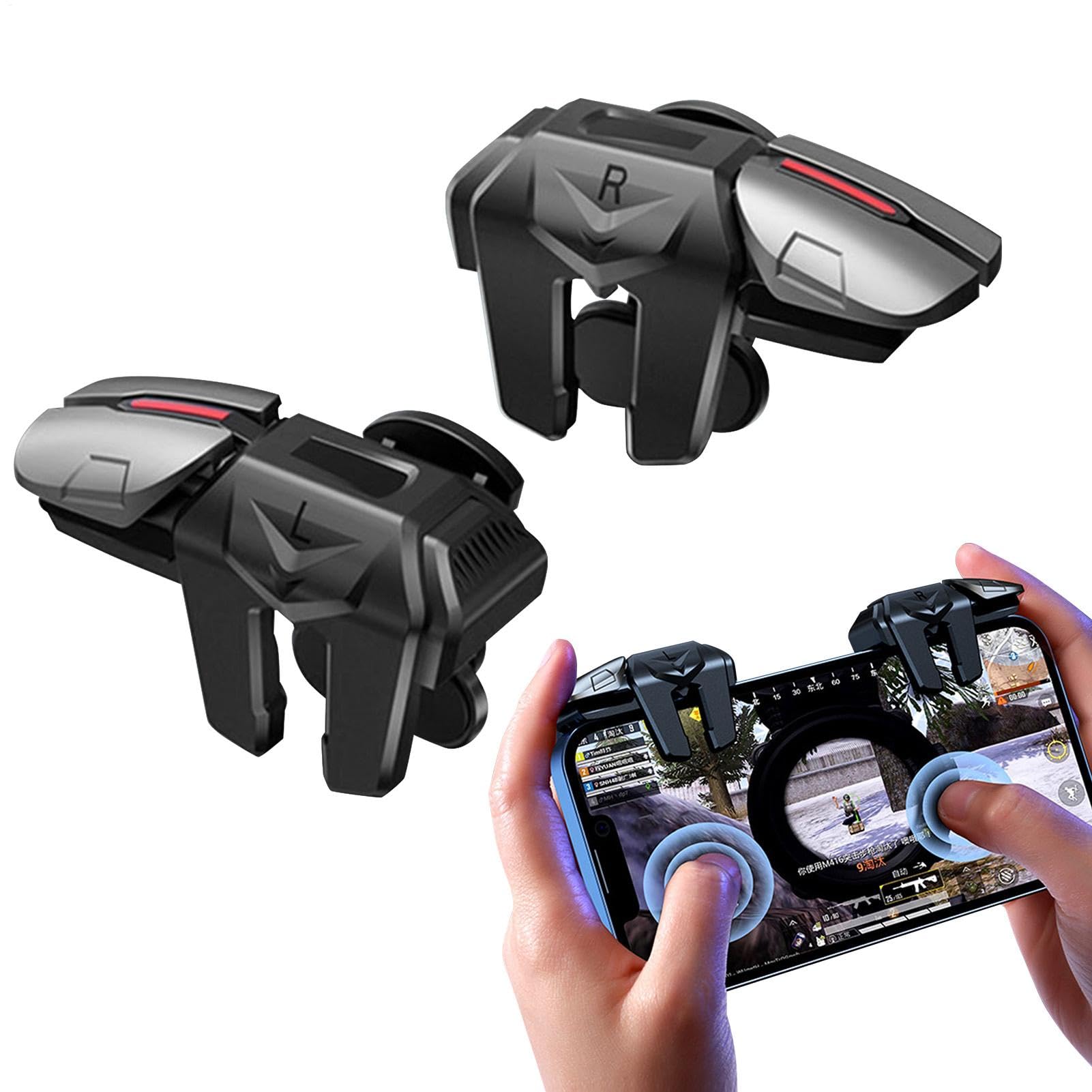 Controller da Gioco per Smartphone – Mobile Game Trigger, Univarsal Joystick | Portable Button Triggers, Sensitive Response, Lag-Grip Gamings, Design ergonomico, Compatibile con Pub G Mobile