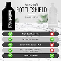 Vista 4 de Bottle Shield - Bolsa de viaje reutilizable con protector de vino (paquete de 6) – Traje de envoltura acolchada de burbujas – Funda de botella