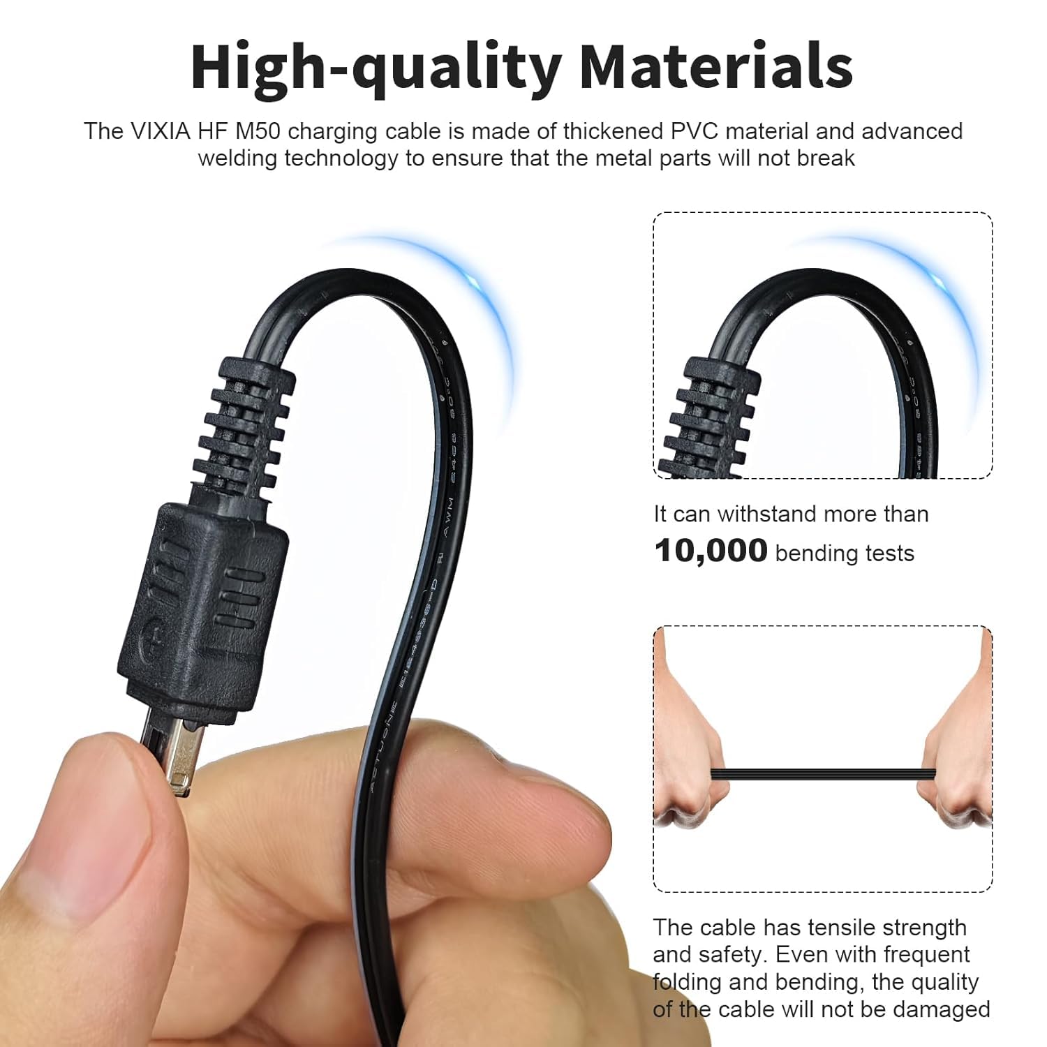 CA-110 kabel zasilający USB, zapasowy kabel do ładowania, kompatybilny z Canon VIXIA HF R800, R700, R500, R600, M50, M52, M500, R20, R21, R30, R32, R40, R42, R50, R52, R60, R62, R62 200 RR20300 R400