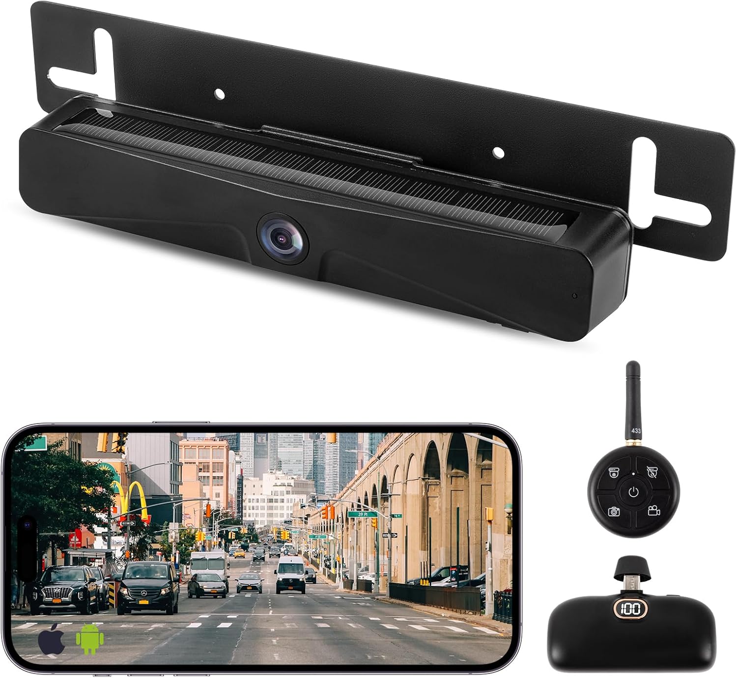 Amazon.com: WOOCARTY Solar WiFi Backup Camera for Car, HD 1080P ...