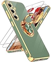 Vista 31 de LeYi para Funda de Teléfono Samsung Galaxy A13-5G: Protector de Pantalla de Vidrio Templado, Soporte Magnético Giratório de Anillo 360°, Borde Negro