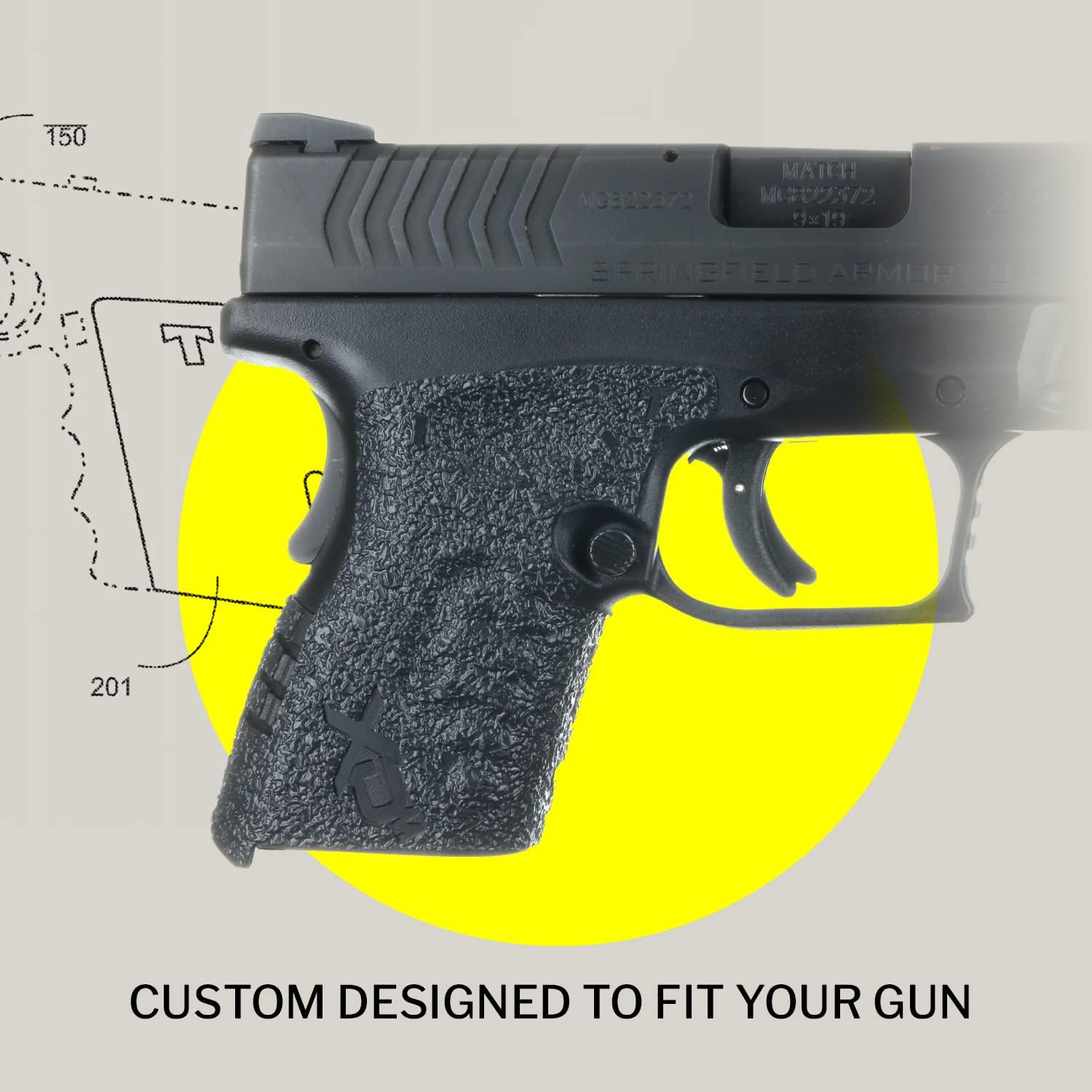 TALON GRIPS for Compact Springfield XD(M) 9mm/.40