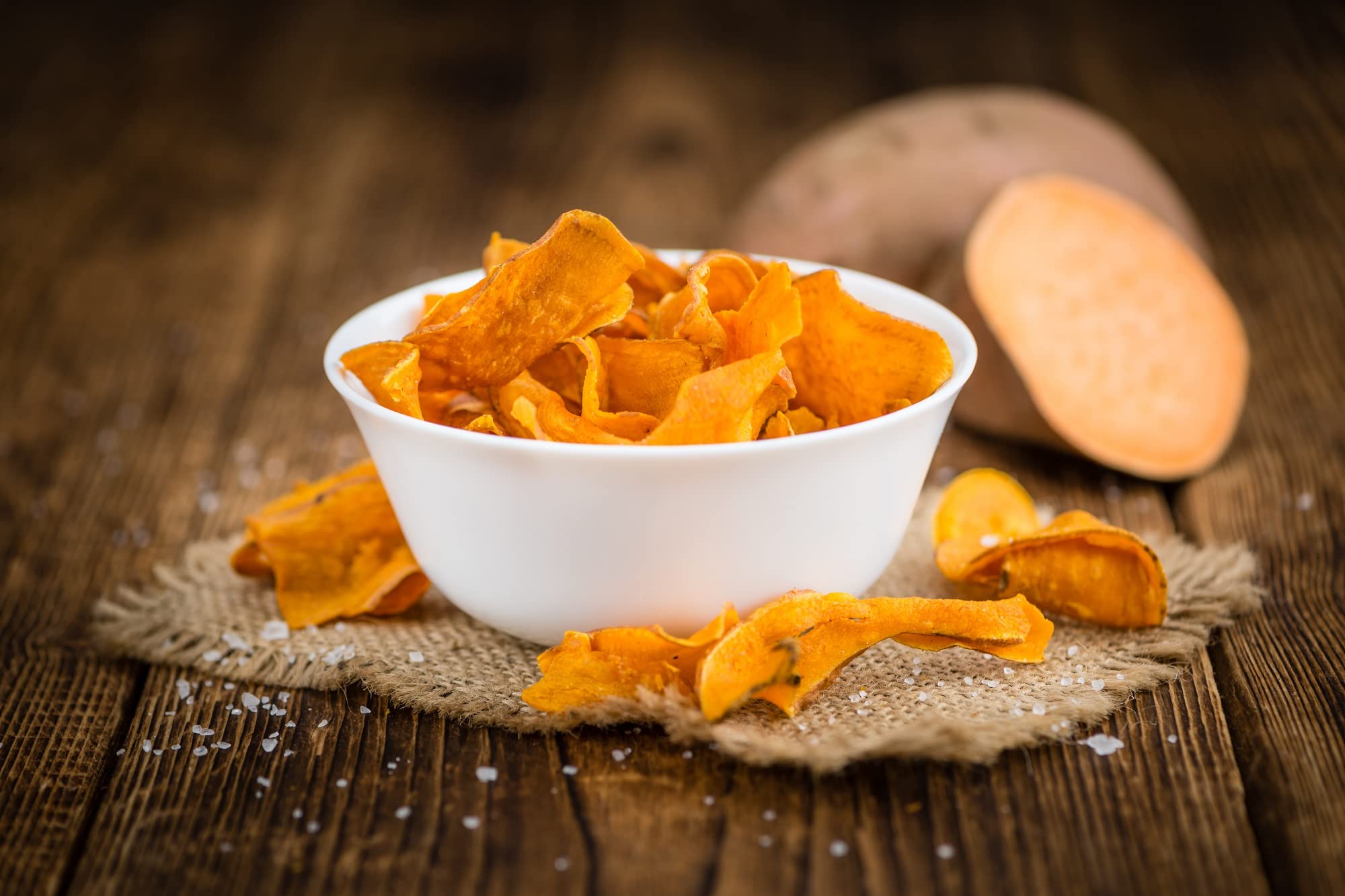 Mynatura Bio Süßkartoffel Chips I Süßkartoffeln Crunchy I Knabbern I Rein pflanzlich I Salat I Snack I Vegan I Im Beutel (3x 200g)