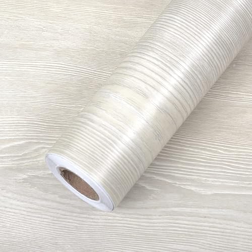 A-b-cil Papel tapiz de madera gris claro de 88 x 16 pulgadas, papel de contacto de madera, extraíble, impermeable, autoadhesivo, vinilo para