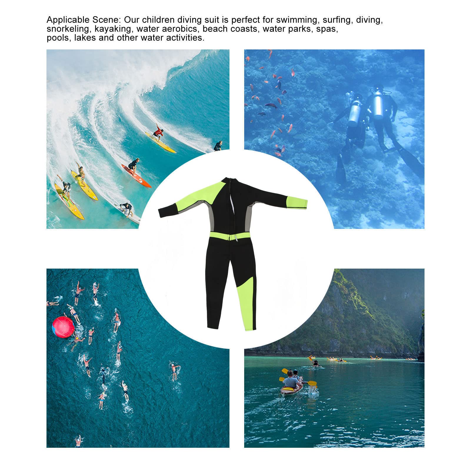 3mm zagęszczony kombinezon damski jednoczęściowy, odporny na zimno ciepły kombinezon do nurkowania kombinezon z długim rękawem do pływania snorkeling żółty szary czarny