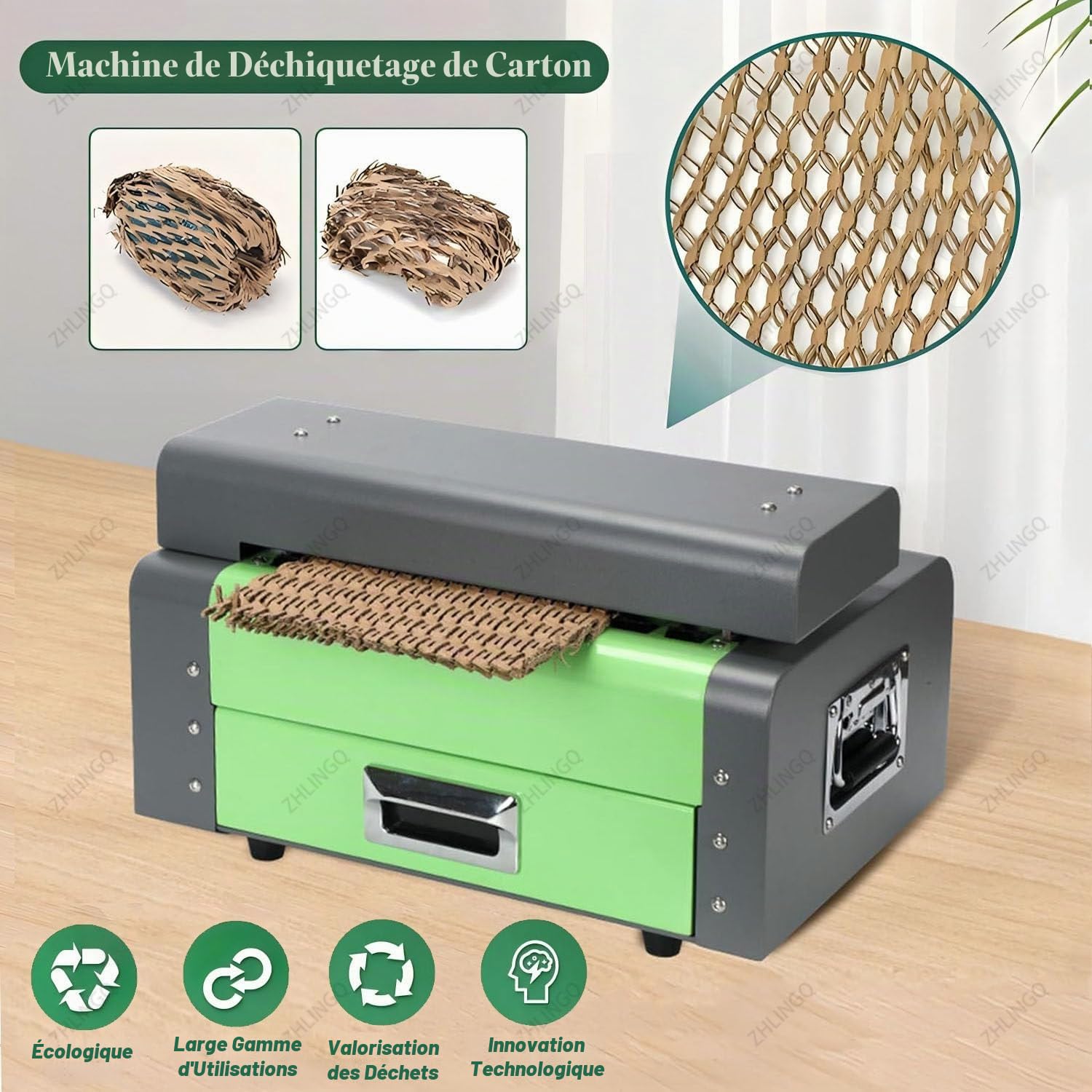 Broyeur De Carton, Broyeur De Boîtes en Carton, Machine De Découpe Extensible pour Carton Ondulé De 325 Mm/425 Mm/500 Mm Et Papier Cartonné Width325mm/12.8in