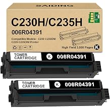 Extra High Yield C235 C230 Black Toner Cartridge with Chip Xerox 006R04391 Compatible for Xerox C230 C230DNI C235 C235DNI Printers 2 Pack