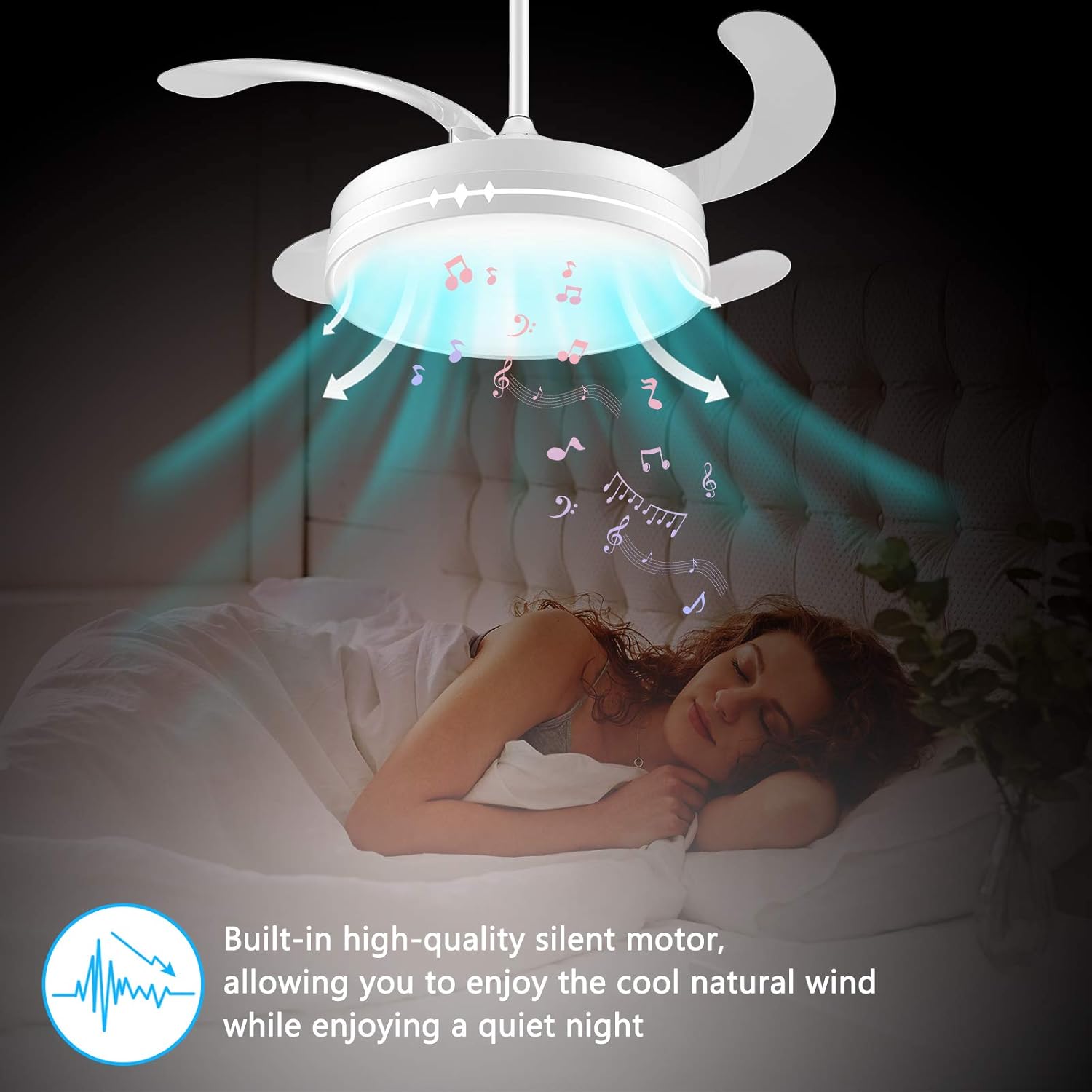 Horevo B028 Ceiling Fan with Retractable Blades