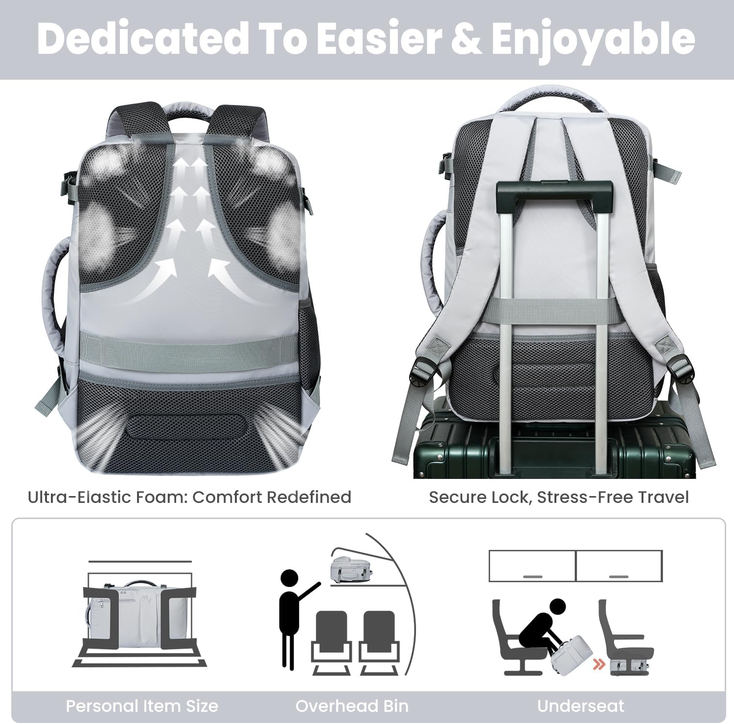35L Travel Backpack | 180° All-Open...