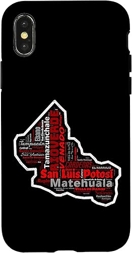 Funda para iPhone XXS San Luis Potosí México Mapa Ciudades Y Municipios
