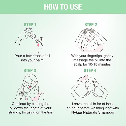 Miniatura 7 de Nykaa Naturals Aceite para el cabello, amla y curry, 6.76 onzas, aceite para el crecimiento del cabello para la pérdida y adelgazamiento del