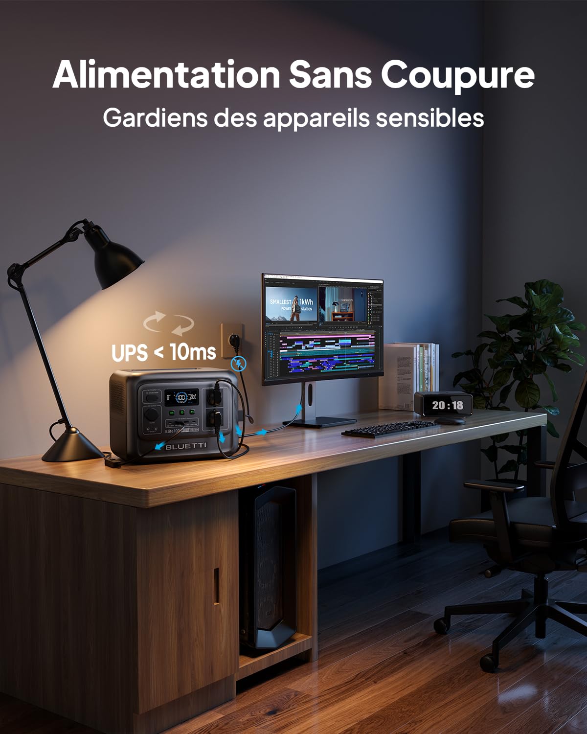 BLUETTI Elite 100 V2 1024Wh & 1800W Générateur Électrique Portable