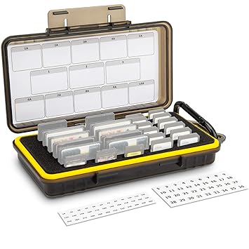 15 CompactFlash XQD + 30 SD Memory Card Case Holder Organizer Keeper Storage Protector for CF XQD SD SDHC SDXC Cfexpress Type A Camera Memory Cards for Sony PSV PS Vita and Nintendo Switch Game Cards