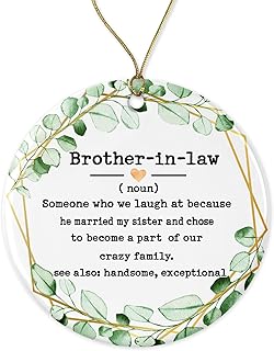 Brother-in-Law Noun Ornament - Christmas Ornament for Brother-in-Law - Brother-in-Law Gifts - Brother-in-Law Definition - Keepsake Printed on One Side
