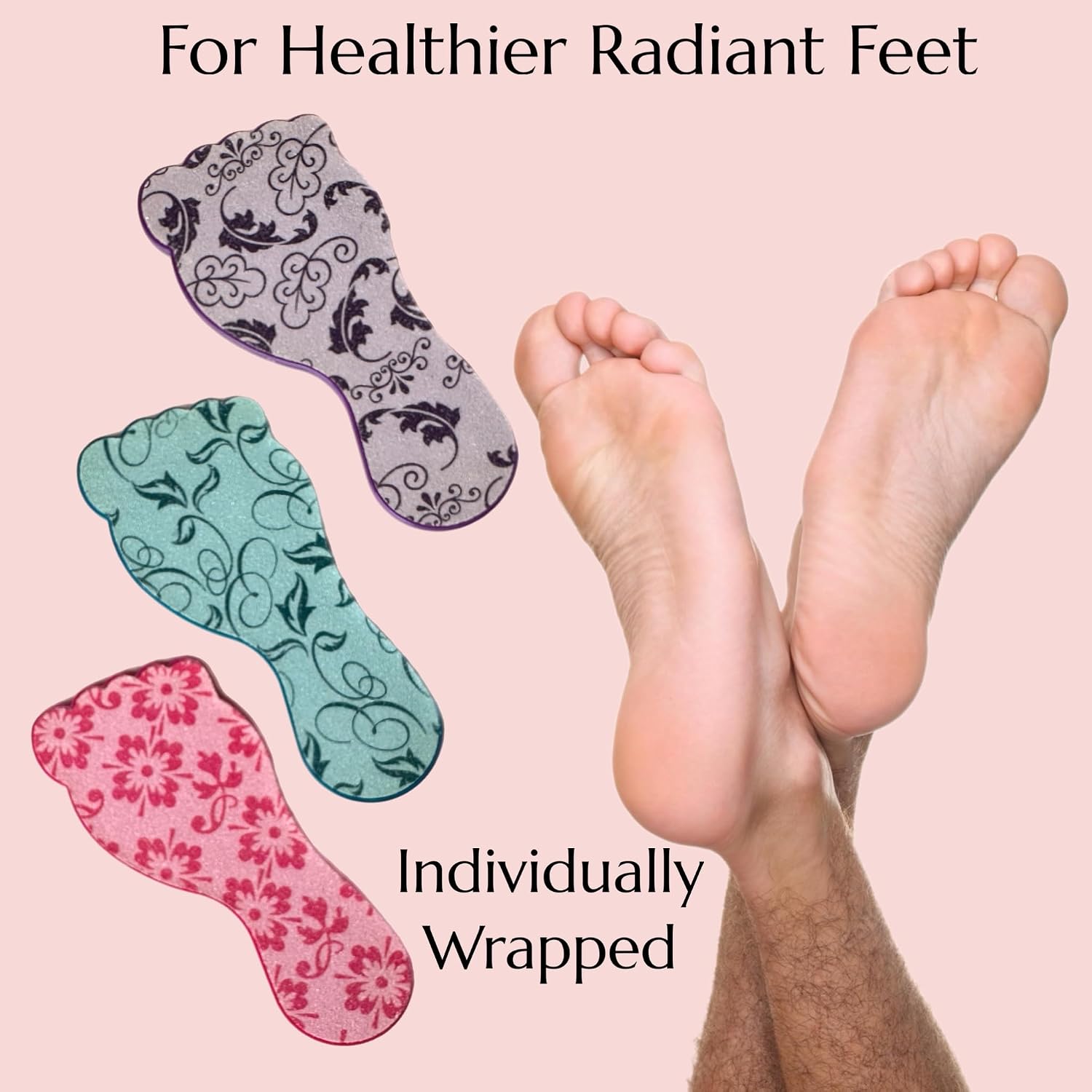 3pc ALAZCO Foot File Callus Remover for Feet Heel Scraper Pumice Stone Diabetic Feet Scrubber Dead Skin Remover Salon SPA DIY & Professional Pedicure Tools Washable TSA & Travel Friendly