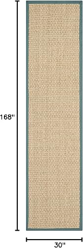 Vista 573 de SAFAVIEH Natural Fiber NF114A - Alfombra de hierba marina, tejido de canasta, con borde, para zonas de alto tráfico, sala de estar, dormitorio, 2