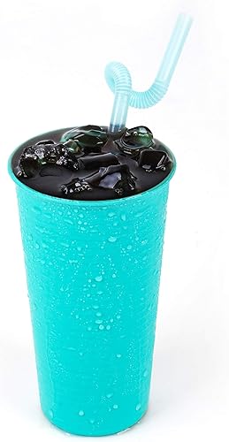 Miniatura 3 de Mintra Home Vasos de plástico reutilizables de 28 onzas  Paquete de 6 (verde azulado) para fiestas, niños, hogar, cocina, eventos, bebidas y agua