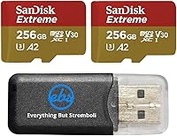 Vista 1 de SanDisk Extreme V30 A2 (paquete de 2) Tarjeta microSD de 256 GB para DJI Mavic Mini 2, Mavic Mini, Mavic Air 2 Drone - C10 U3 A2