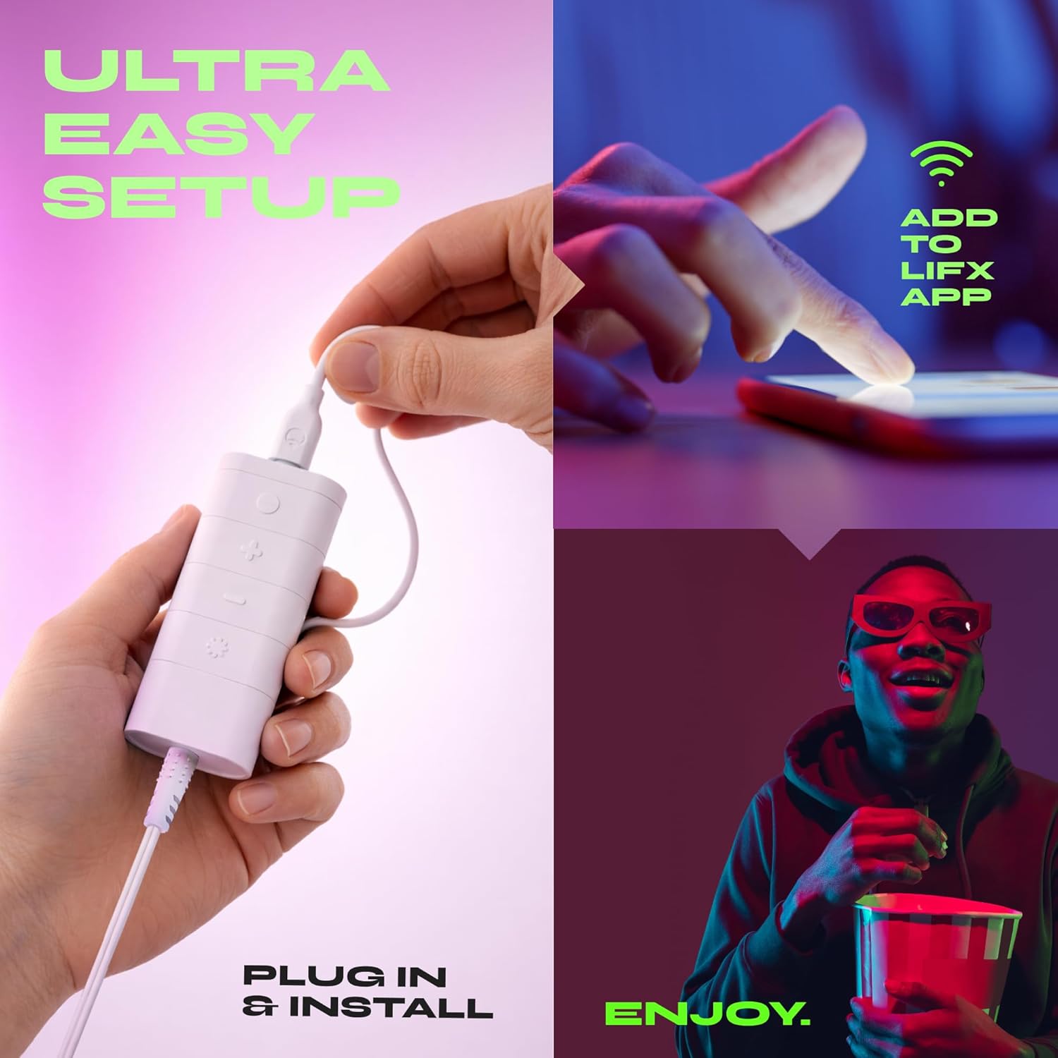 LIFX Everyday 20ft Smart LED Lightstrip with Matter, RGB + Tunable White, Wi-Fi Color Changing Light Strip, Cuttable & Extendable, No Hub Required, Compatible with Alexa & Google