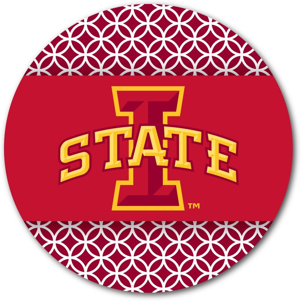 VictoryStore Coasters - Iowa State University Coaster Set, Patterned Design, Set of 4