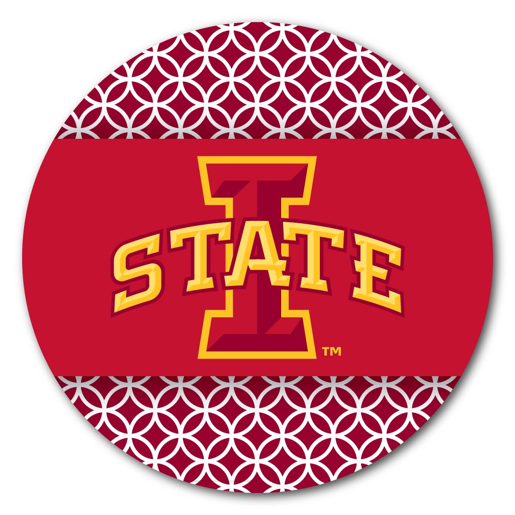 VictoryStore Coasters - Iowa State University Coaster Set, Patterned Design, Set of 4