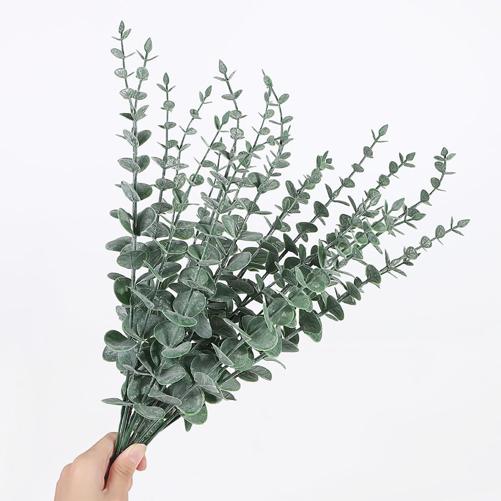 50 tiges d'eucalyptus artificielles pour décoration de table et grand vase