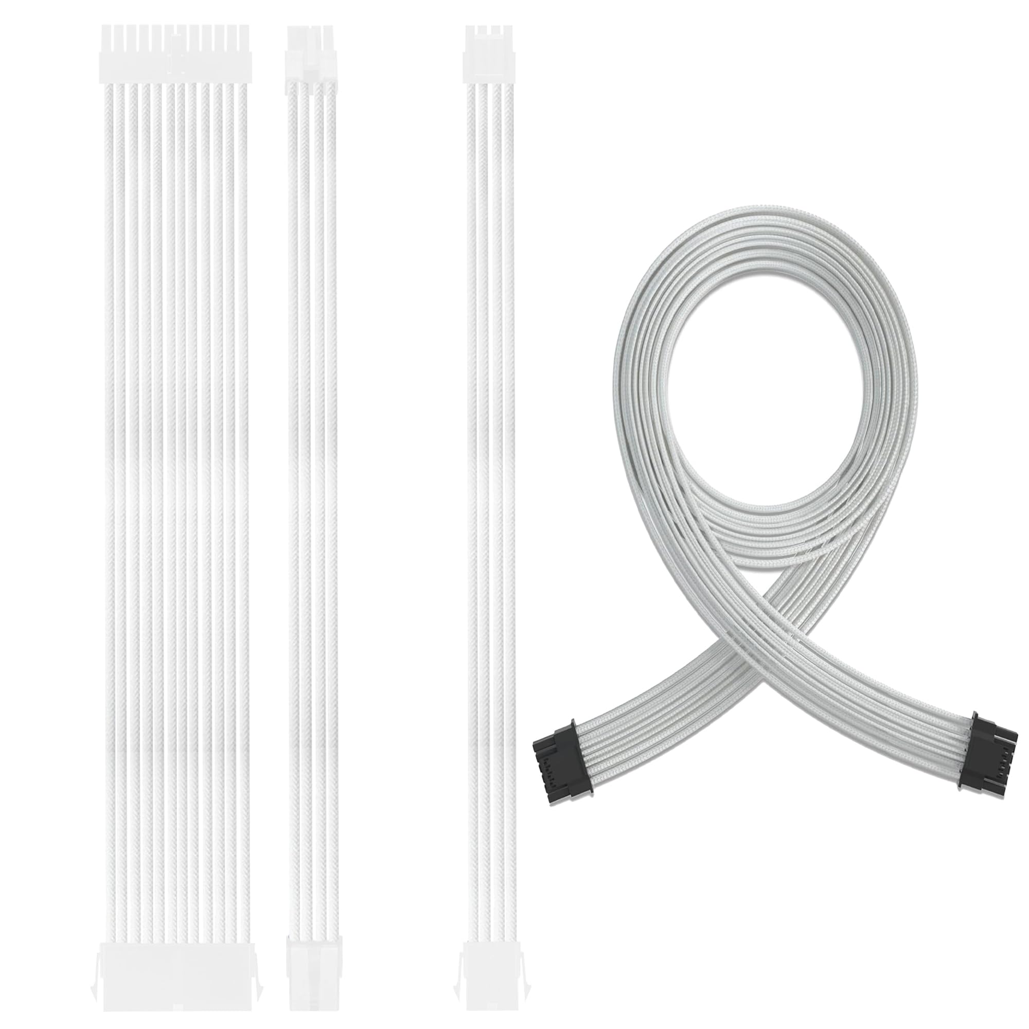Formulamod PSU Cable Extension Power Cords,18AWG 1x 24pin ATX/2x 8(4+4) pin EPS+16AWG 16Pin(12+4P) Sleeve Modular Cable