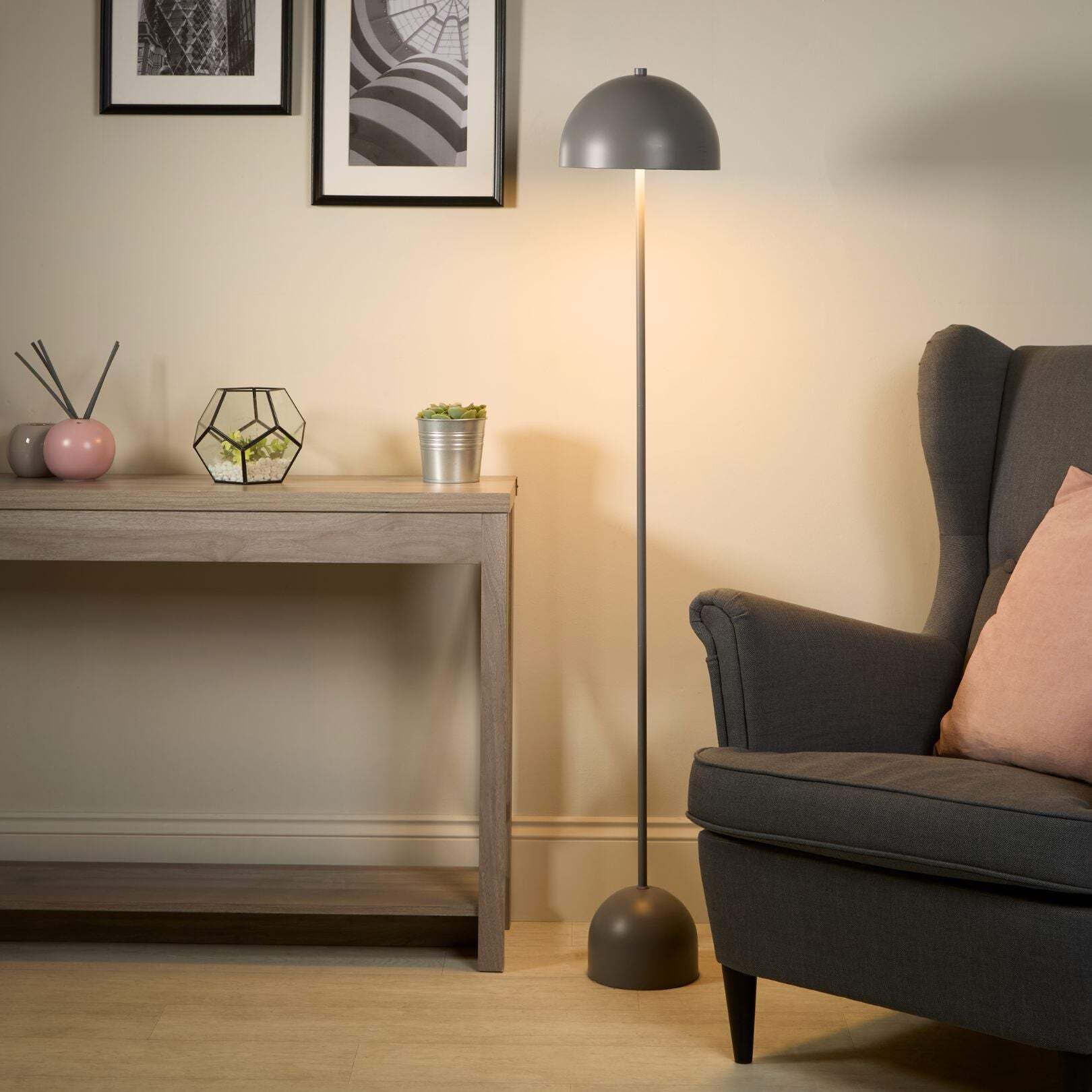 Pagazzi Grey Tina Led Rechargeable Touch Floor Lamp