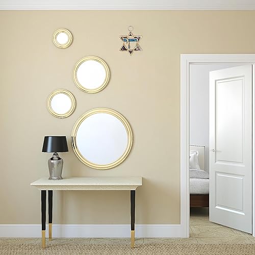 Miniatura 5 de My Daily Styles Decoración de pared de madera judía con estrella de David hebrea Chai con piedras preciosas de imitación, fabricada en Israel