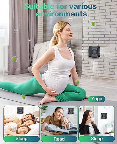 Miniatura 3 de Ionizadores de aire para el hogar (paquete de 3), generador de iones negativos, ambientador silencioso para dormitorio, cocina, oficina, filtro