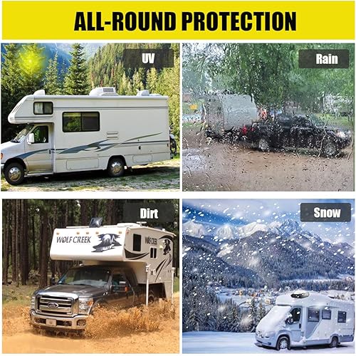 Miniatura 6 de Cubierta de aire acondicionado RV compatible con Dometic Brisk II, cubierta de CA para techo, cubierta de aire acondicionado de remolque de cámper
