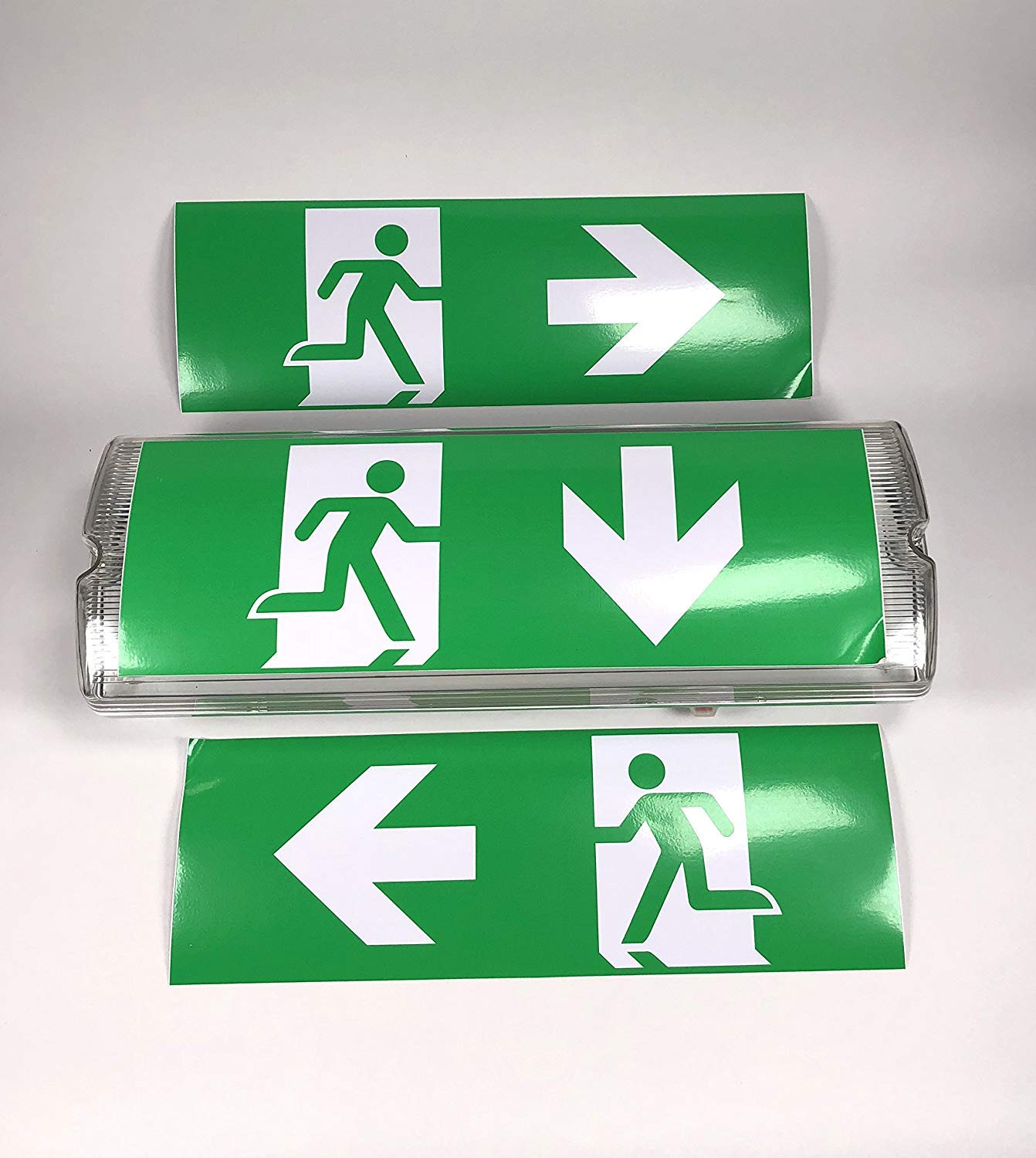 Eclairages de Sécurité à Led, Classe de Protection : IP 65, Panneau d'indication de Sortie / de Secours, Lumineux