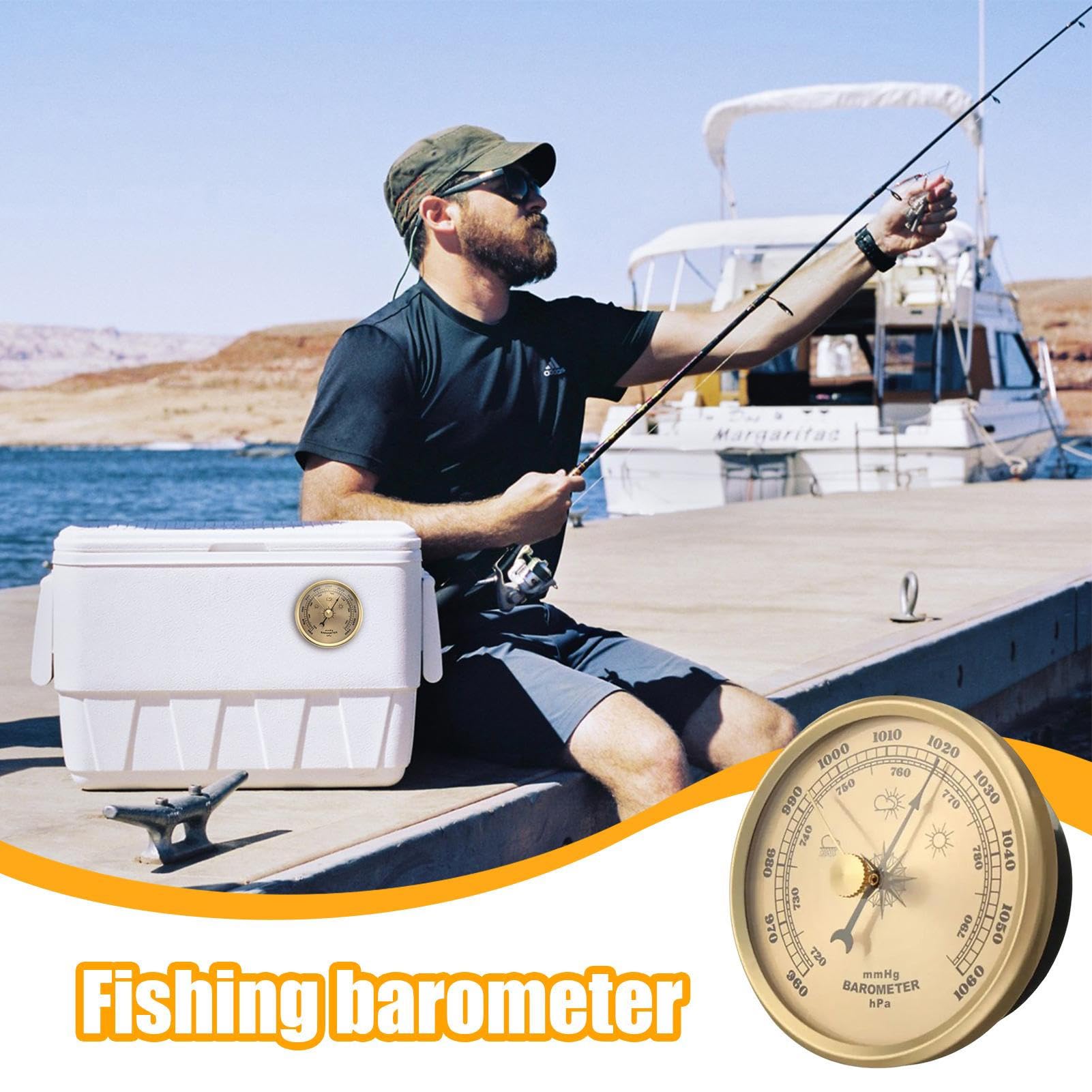 Outdoor Barometer - Wetteranzeige für Draußen,Tragbarer Barometer für Angeln Surfen Wandern Camping Bootfahren Jagdaktivitäten Unisex | Angelausrüstung Seen