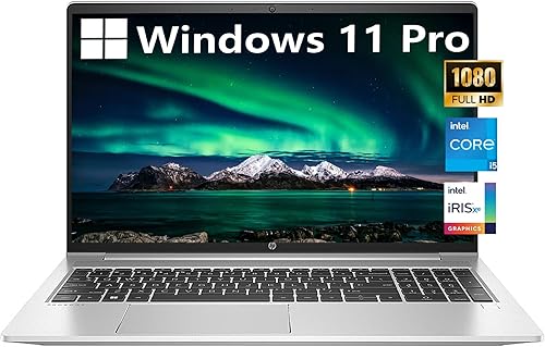 HP ProBook 450 G9 - Laptop de negocios, pantalla FHD de 15.6 pulgadas, Intel 10-Core i5-1235U (Beat i7-1195G7), Windows 11 Pro, 16 GB de RAM, SSD de