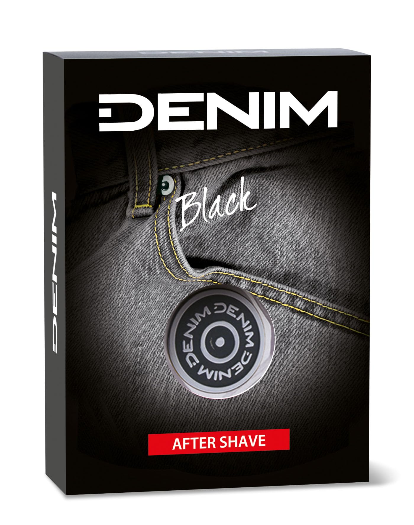 Denim - Regalo Uomo, After Shave Dopobarba 100 ml, Docciaschiuma 250 ml e Deodorante Spray 150 ml, Fragranza Black, Azione Lenitiva ed Emolliente