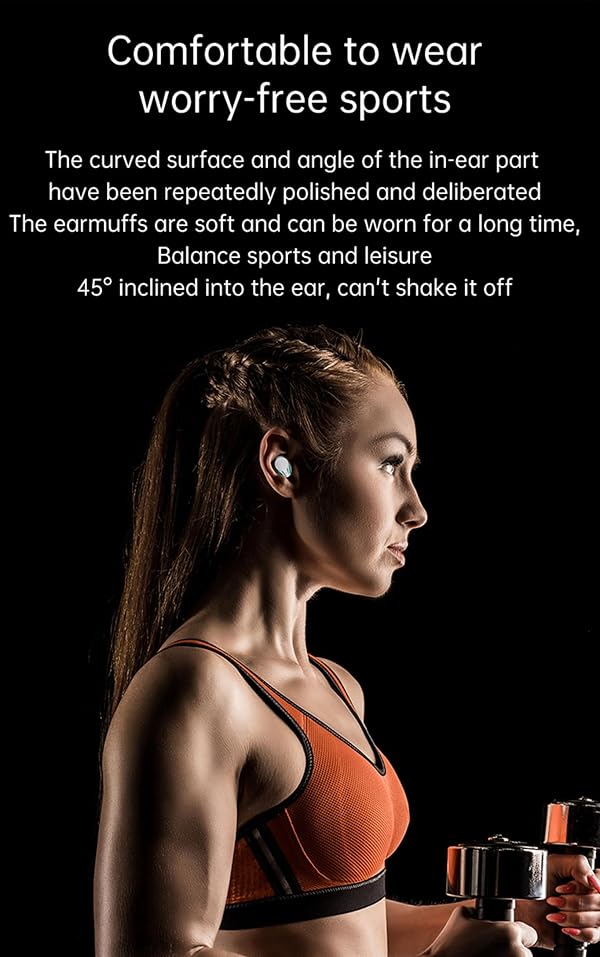 2024 Version True Wireless Bluetooth Earbuds with Charging Case Compatible with Apple & Android, Dual Connect, Built-in Microphone, Stereo Sound in-Ear Bluetooth Headphones Headset - Model 49 by tapaxis - Image 3