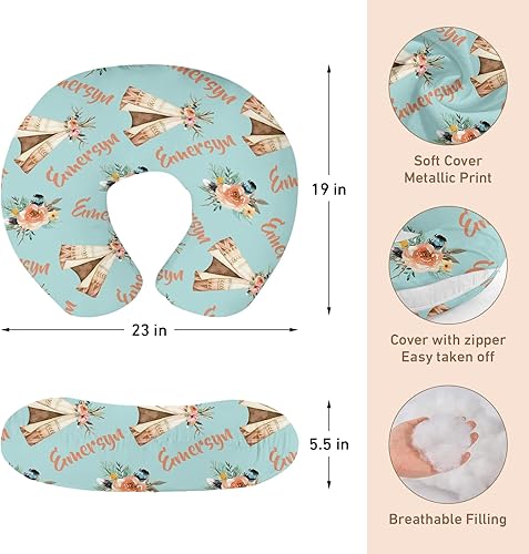 Miniatura 55 de Funda de almohada de lactancia para bebé, fundas suaves de lactancia con nombre, funda de almohada de lactancia materna para alimentación